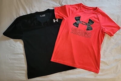 Lot Of 2 Under Armour T Shirt Practice Football Jersey Youth Medium (Z2) - Image 1 of 4