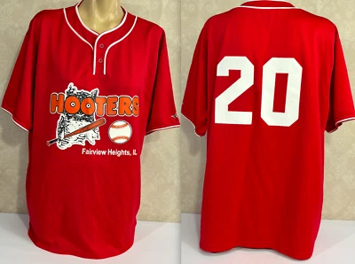 Alleson Athletics Hooters Illinois 2X Baseball Jersey Polo Pullover — 第 1/4 张图片