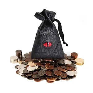 DND Metal Coins Set of 60 with Leather Pouch - Gaming Tokens, Pirate Treasure... - Picture 1 of 8