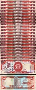 Trinidad and Tobago 1 Dollar 2006 - 2018, UNC, 20 Pcs LOT, Consecutive, P-46Ab - Picture 1 of 4