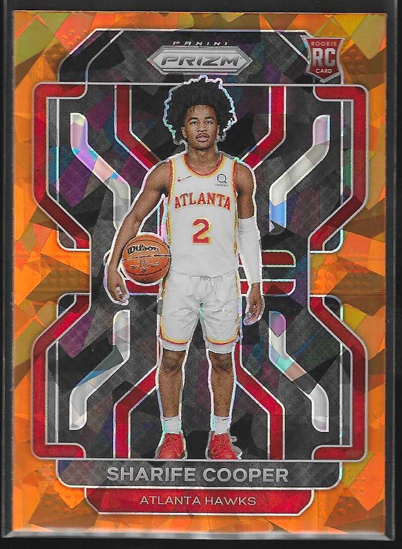 2021-22 Panini Prizm Sharife Cooper Orange Cracked Ice Rookie Card RC #280