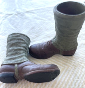 GI Joe Combat High Top Boots Green & Brown - Picture 1 of 5