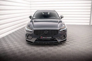 Labio de alerón Cup enfoque frontal para Volvo V90 / S90 R-Design Mk2 negro brillante - Imagen 1 de 8