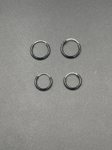 Wolfsringe 925 Sterling Silber schwarz - Minimal Wolf Set - Damen & Herren - Bild 1 von 4