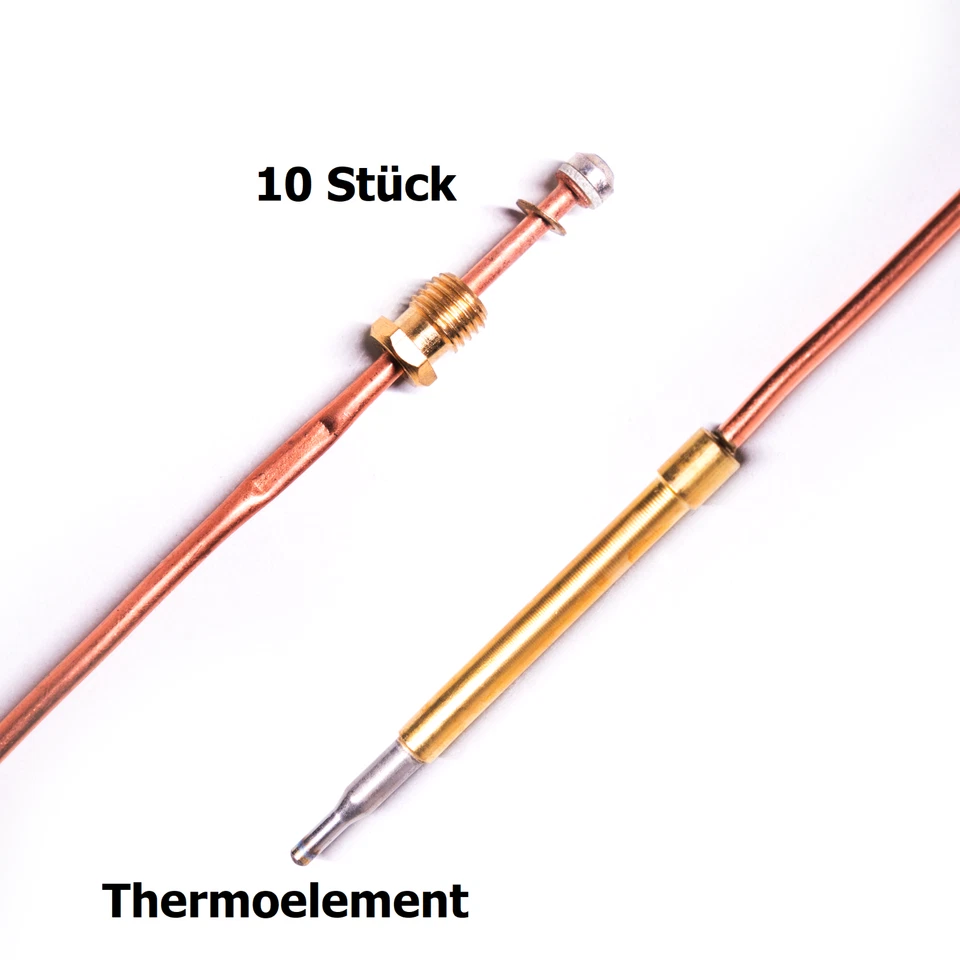 GASTRONICS Thermoelement 10 Stück Potis Universal Thermofühler Gasgrill Dönergrill 32cm NEU