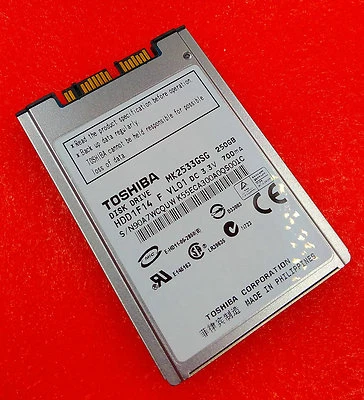 1.8" Toshiba MK2533GSG SATA 250 GB Disk Drive For HP Elitebook 2530P 2730P 2740P - Image 1 of 4
