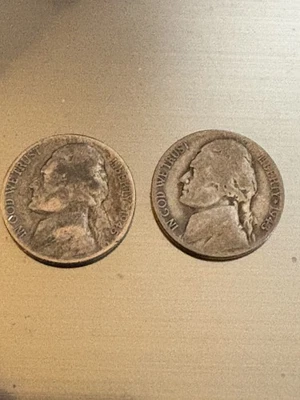 1943-P Jefferson 1945 - S “War" Nickel 35% Silver - Image 1 of 4