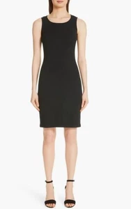 St. John Caviar Women's Black Milano Wool Blend Knit Sheath Dress 8 NEW $800 - Picture 1 of 5