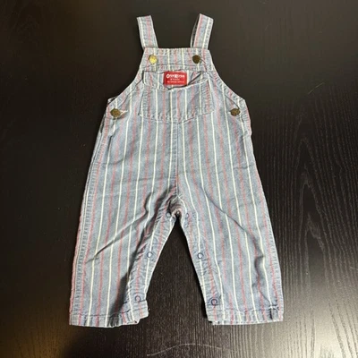 Mono vintage años 80 bebé niño 18M azul rojo blanco rayas parche perro playa años 80 Foto 1 de 4