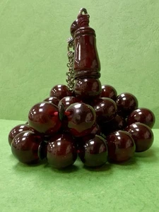 Antique Ottoman Damari Faturan cherry amber  bakelite islamic prayer beads 133g - Picture 1 of 23