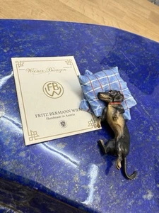 Wiener Bronze Bergmann Dackel Dachshund Vienna Austria mit Zertifikat - Bild 1 von 9