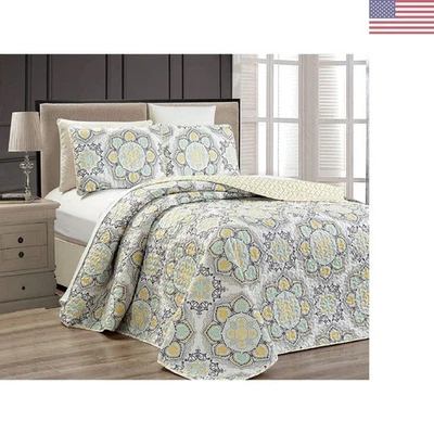 Elegant Yellow Medallion Oversized Bedsheet Set - Comfort and Style Combined - Image 1 of 2