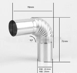 Φ 24mm Abgasrohr Winkel Verbinder Edelstahl Für Eberspacher Webasto Standheizung - Bild 1 von 5