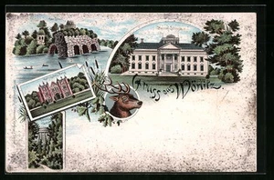 Lithographie Wörlitz, Gothisches Haus, Venus-Tempel, Der Stein 1943 - Bild 1 von 2