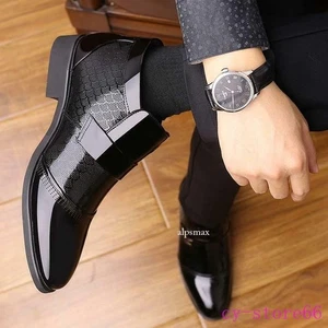 Zapatos elegantes de vestir formales de negocios cálidos informales de trabajo con punta en punta para hombre - Imagen 1 de 26