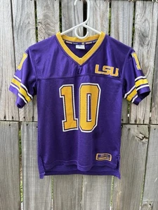 Colosseum LSU Tigers Football Jersey #10 Purple Kids Youth Size XL (7) - Picture 1 of 7