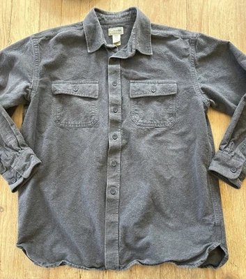 LL Bean Chamois Shirt Gray Men's Large Regular - Image 1 of 4