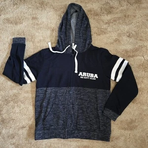 Liquid Energy Apparel Womens Full Zip Aruba Hoodie Navy Blue White Size Medium - Picture 1 of 8