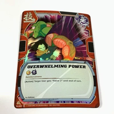 Overwhelming Power 1st Edition TE-009 Warriors Bandai Ccg Holo Foil Dragon Ball - Image 1 of 2