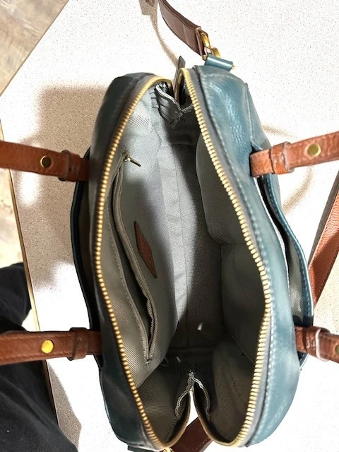 Bolso de mano convertible FOSSIL RACHEL verde azulado oscuro Foto 1 de 4