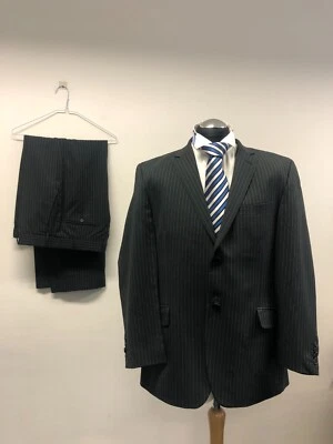 DANIEL HECHTER 2PC SUIT PURE WOOL GREY STRIPE 42S TRS W40 L32 EXCELLENT COND. - Image 1 of 4