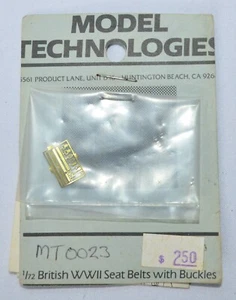 Model Technologies Photo Etched WWII British Seatbelts & Buckles 1/72 MT0023   - Picture 1 of 4