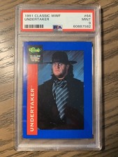 1991 Classic WWF The Undertaker Portrait Rookie Card RC #64 PSA 9