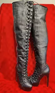 TRUTH OR DARE By Madonna Cardella Over The Knee Boot Size 9.5 - Picture 1 of 20