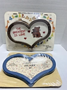 Vintage Cross Stitch Kit With Frame NOS Country Crossings Critters + Xtra frame - Picture 1 of 7