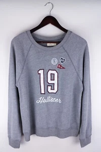 Hollister Women Sweatshirt Casual Grey Cotton Blend Pullover size L - Picture 1 of 6