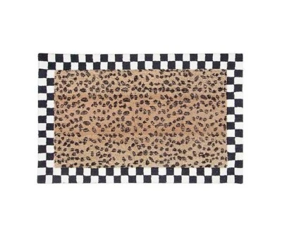 MACKENZIE-CHILDS Mackenzie Childs Cheetah Rug 2'3" x 3'9" Wool Rayon Brand New 350-02715