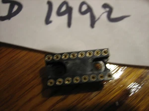 Robinson Nugent IC Socket, D1992, 16pin,machine milled gold connector,comb. ship - Picture 1 of 2