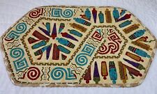 Patchwork Quilt Table Runner, Small, Geometric, Southwest Design, Multi Color