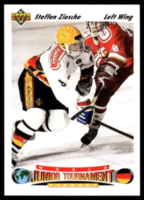 1991-92 Upper Deck #679 Steffen Ziesche Germany Rookie Hockey Card - Image 1 of 2