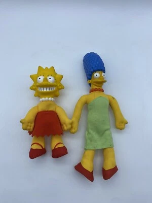 Muñecas de peluche vintage Lisa & Marge Simpson Burger King Los Simpson 1990 8" Foto 1 de 2