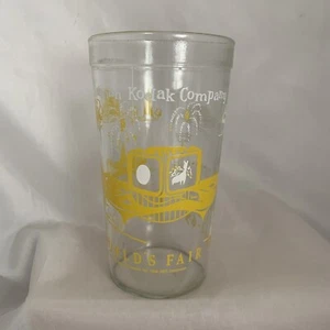 Vintage New York 1964-65 World's Fair Eastman Kodak Collector Glass Tumbler - Imagen 1 de 8