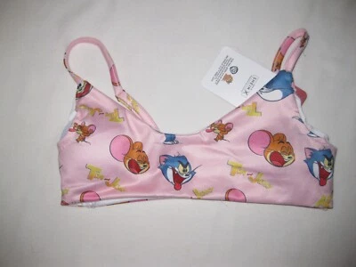 Shein x Tom & Jerry girls 10yrs removable pads bralette pink nwt - Image 1 of 2