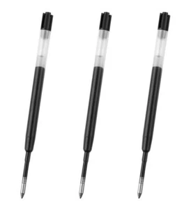 Parker Compatible Ballpoint Refill BLACK Biro Pens Fine Medium Ball Pen (3 Pack) - Picture 1 of 9