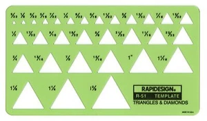 Rapidesign Triangles and Diamonds Template, 1 Each (R51) - Picture 1 of 1