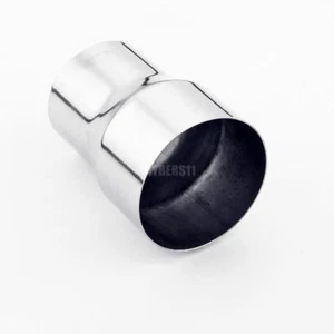 Reductor de punta de tubo de escape de acero inoxidable pulido de 3"" a 3,5"" ID 5"" de largo - Imagen 1 de 3