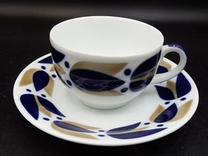 Juego de 2 tazas y platillos con patrón de tulipán Sargadelos ¡COMO NUEVOS! - Imagen 1 de 3