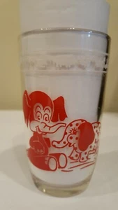 Vintage 1956 - 58 Kraft Swanky Swigs Kiddie Kup Red Elephant & Chick - Picture 1 of 5