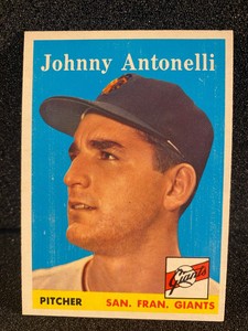 1958 TOPPS BASEBALL #152  -JOHNNY ANTONELLI - SAN FRANCISCO GIANTS -EXC NMT