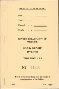 NEVADA #1 1979 COMPLETE INTACT BOOK OF 20 STAMPS. CAT $1300 - Picture 1 of 1