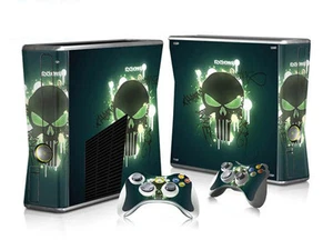 XBOX 360 Slim Skin Design Foils pegatinas lámina protectora juego - motivo de calavera brillante - Imagen 1 de 1