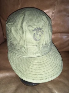 Original USMC P44 HBT Cap / Mütze - Marine Corps - WWII / Vietnam / Koreakrieg - Bild 1 von 10