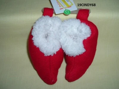 НОВАЯ ПАРА КРАСНЫХ РОЖДЕСТВЕНСКИХ ТАПОЧЕК ЭЛЬФА 2017 CARTER'S BABY, РАЗМЕР ДЛЯ НОВОРОЖДЕННЫХ - Изображение 1 из 4