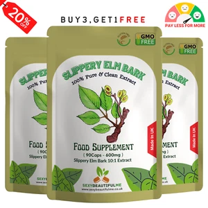 Cápsulas resbaladizas de corteza de olmo 6000 mg (Ulmus Rubra)-100 % naturales y fuertes-cápsulas veganas - Imagen 1 de 4
