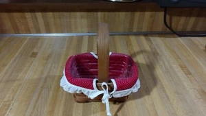 Vintage Longaberger Basket,1988,handle,red cover,protector,signed,7x6x4! - Picture 1 of 7