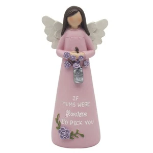 Pink Angel If Mums Were Flowers I'd Pick You Figurine - Picture 1 of 1